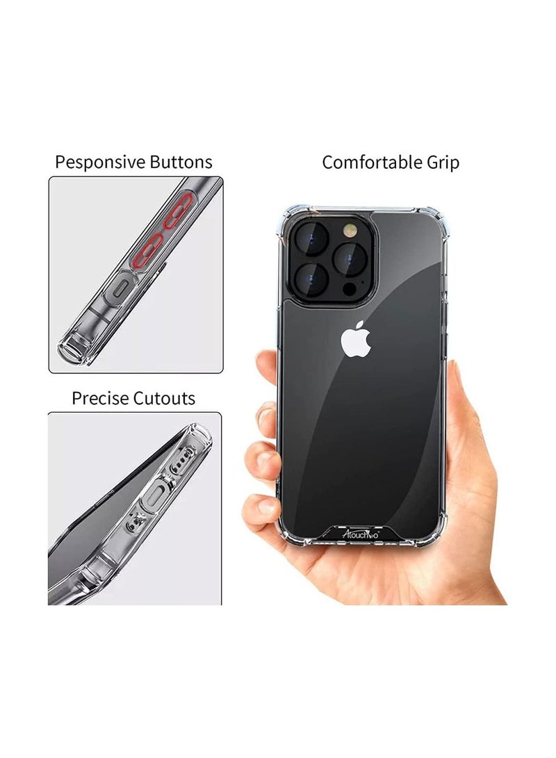 Designed for iPhone 12 Pro Max Case, Anti-Yellowing Shockproof Protective Phone Case Slim Thin, Hard Back with Flexible Edge and Non-Slip Stripe, - Image 1