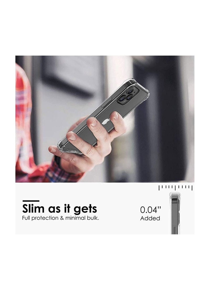 Designed for iPhone 12 Pro Max Case, Anti-Yellowing Shockproof Protective Phone Case Slim Thin, Hard Back with Flexible Edge and Non-Slip Stripe, - Image 3