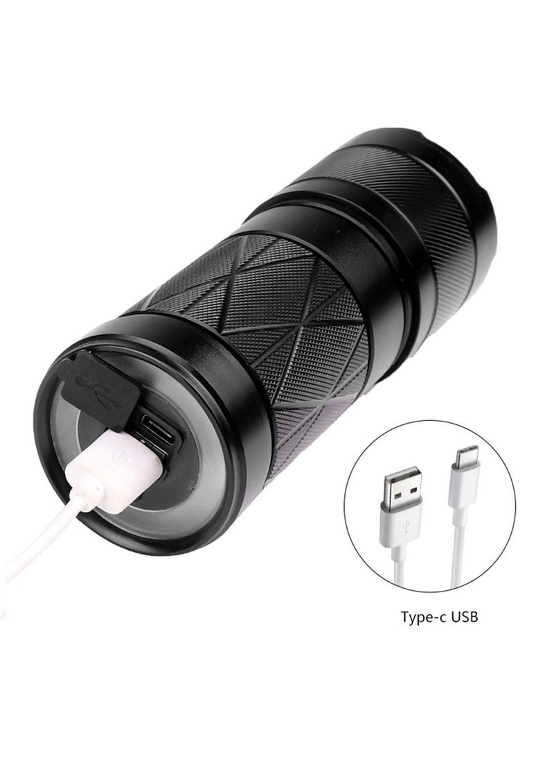 Youque 6600mAh 30W Rechargeable Powerful Laser Flashlight Black  - Image 2