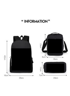 Generic Strange large capacity backpack for primary and secondary school students, shoulder bag, pencil case, backpack, men's and women's three piece set  - Image 2