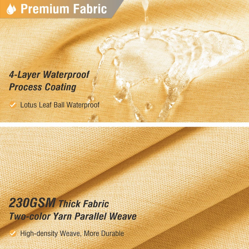 BTTN Extra Long Shower Curtain - 84 Inch Long Linen Textured Heavy Duty Fabric Shower Curtain Set with 12 Plastic Hooks  Hotel Spa Simple Polyester Bath Curtains for Bathroom  72x 84  Gold - Image 2