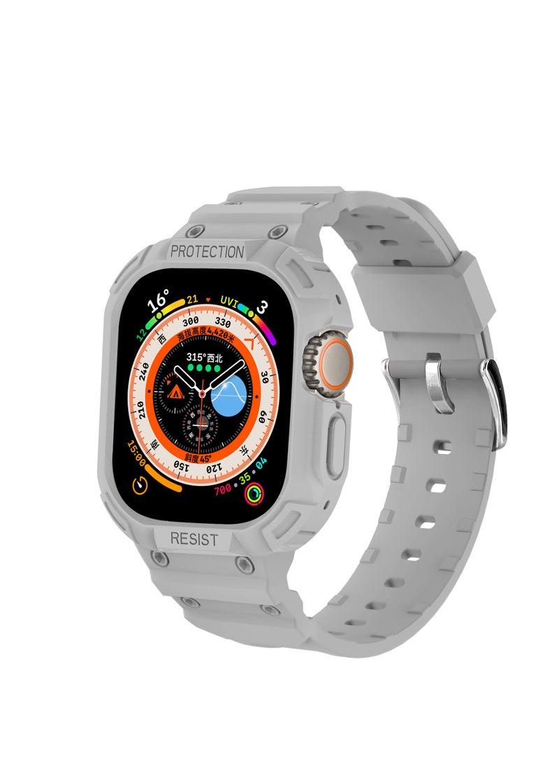 GULFLINK Band + Case Sports Wrist For Apple Watch 8 Ultra 49mm Gray - Image 1