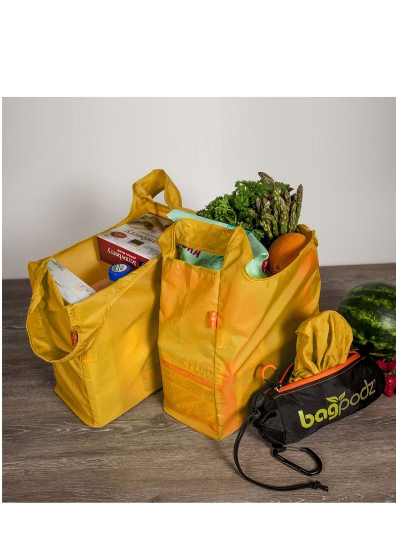 bagpodz BagPodz - Reusable Bag and Storage System (Contains 5 Bags) - Saffron Yellow - BPZ-5P0-YELLOW  - Image 4