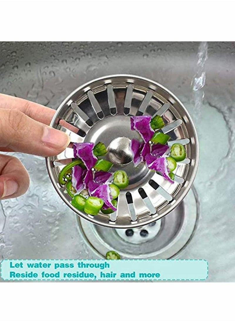 Y&D Sink Strainer Kitchen Basket Replacement Stainless Steel Waste Plug Basin Filter Stopper For Bathroom Accessories  - Image 5