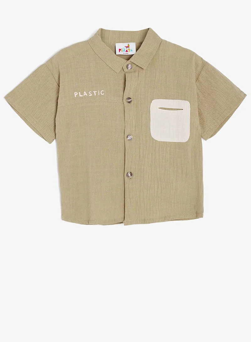 Pinata  Cotton Pocket Detail Shirt and Shorts set for Men | Best Price UAE