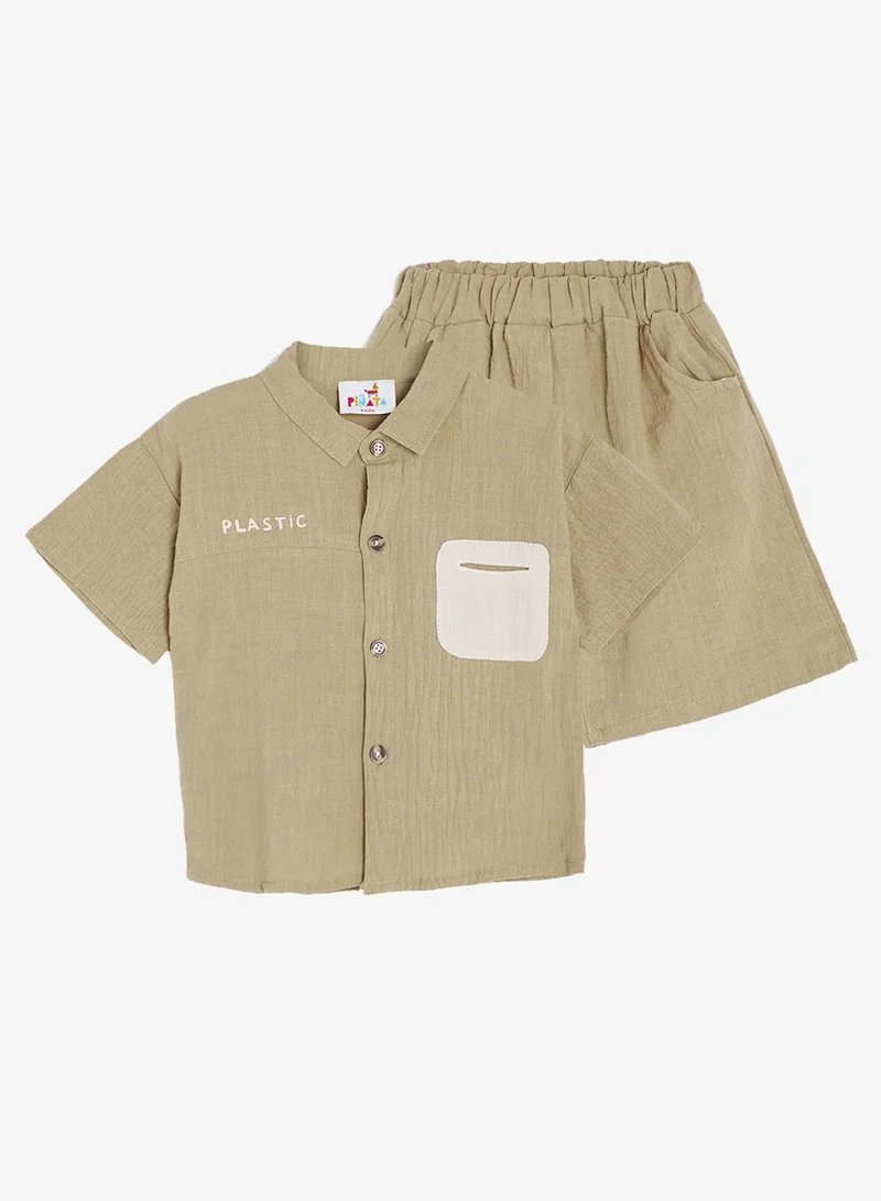 Pinata Cotton Pocket Detail Shirt and Shorts set
