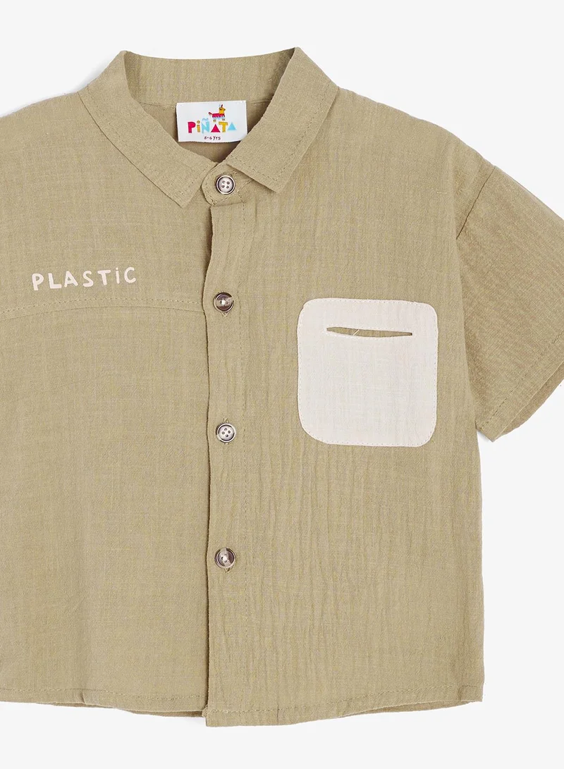 Pinata  Cotton Pocket Detail Shirt and Shorts set for Men | Best Price UAE