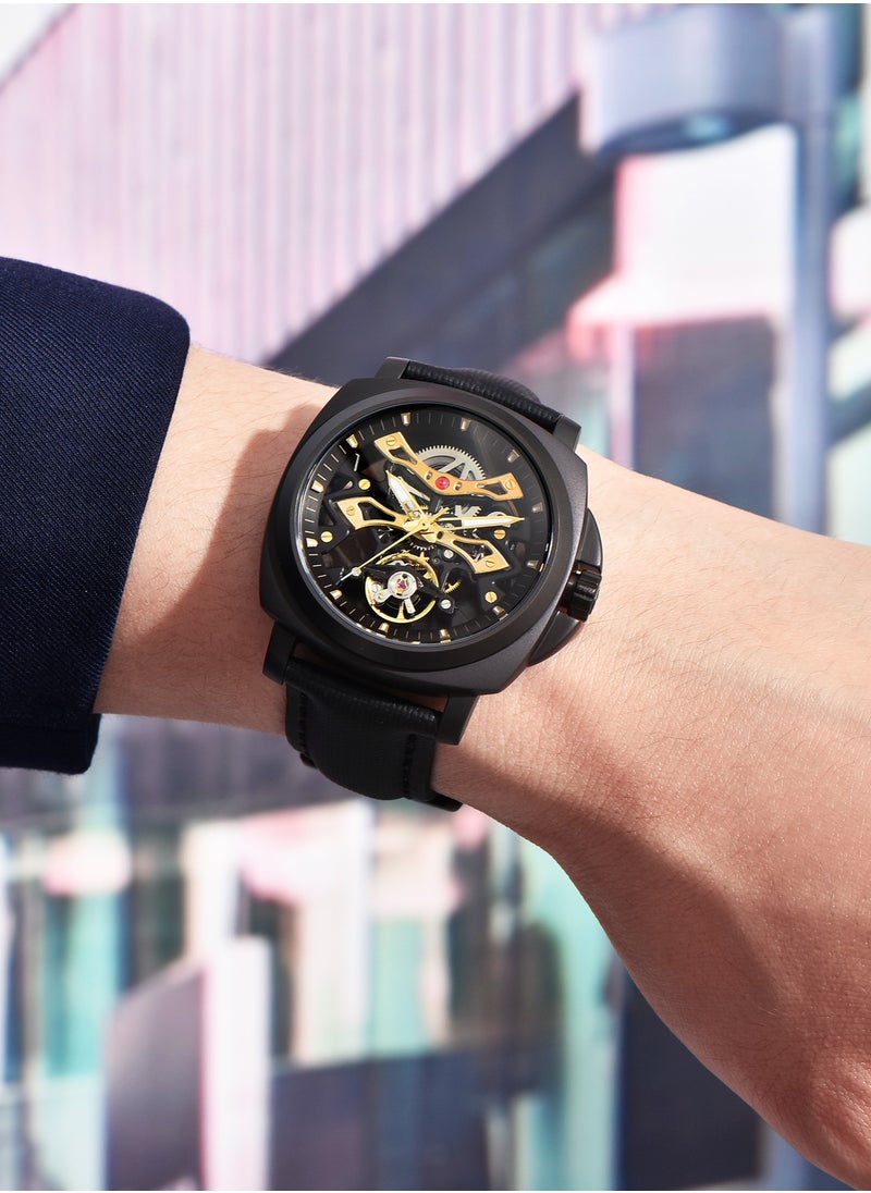 PAGANI DESIGN Automatic Mechanical Men's Watches, Hollow Dial Design, Luminous Hands, Waterproof, Nylon Strap, Fashionable And Versatile, PD-YS017  - Image 4