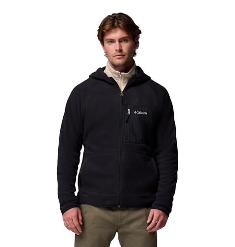 Columbia Mens Fast Trek Overlay Hooded Full Zip Black Medium - Image 1