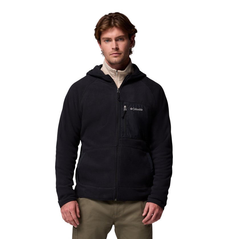 Columbia Mens Fast Trek Overlay Hooded Full Zip Black Medium - Image 2