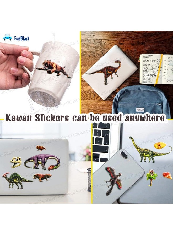 فنبلاست ملصقات فن بلاست ديناصور للأطفال - 4 ورقات، 80 قطعة من الملصقات المنتفخة للأطفال، ملصقات كاواي ثلاثية الأبعاد للأولاد، ملصقات لطيفة، ملصقات جمالية، ملصقات إسفنجية للأطفال، ملصقات حرفية (متعددة الألوان) - Image 5