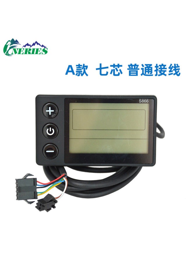Mountain Bike Lithium Battery Modification Accessories Lcd-s866 Moped Scooter Smart Lcd Meter Waterproof Connector
