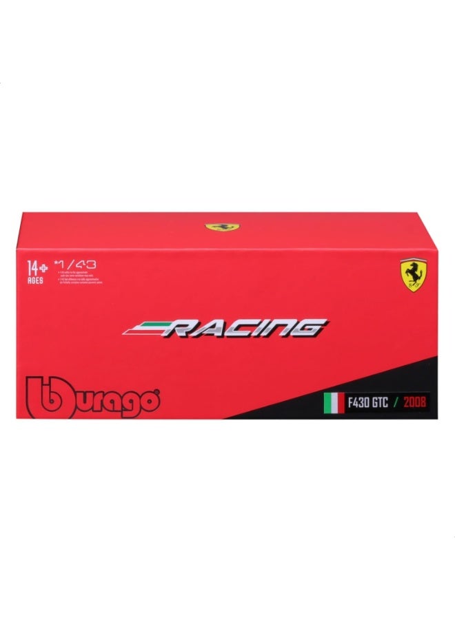 Bburago B18-36303 Ferrari Racing F430 GT2 2008 Super Car Childrens 1:43, Red - Image 2
