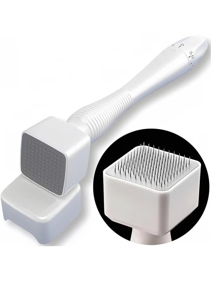 Derma Stamp Microneedling Pen with 140 Titanium Needles, Adjustable 0–3mm Needle Length – Precise Handheld Tool for Face, Skin, Scalp, and Beard, Stimulates Collagen Production and Skin Cell Regeneration, Multi-Titanium Needle Head, Pen Design for Accurate Control in Different Areas, Versatile Microneedling Device for Home and Professional Use for All Skin Types, Effective Treatment for Wrinkles, Scars, and Improving Skin Elasticity and Appearance - Image 5