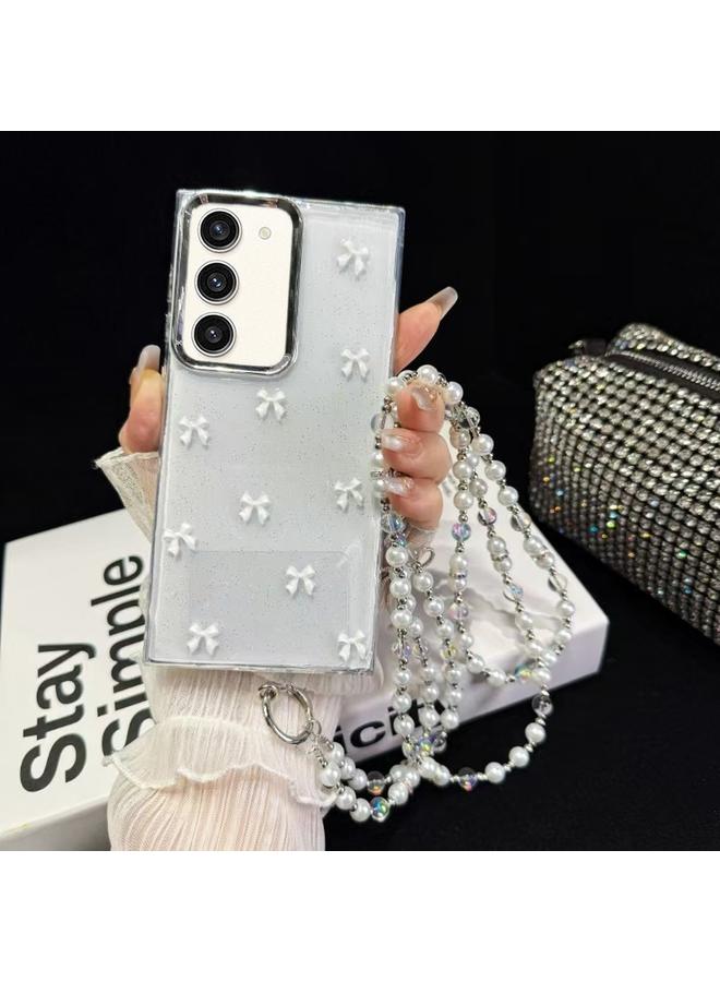 اس-توب جراب لهاتف Samsung Galaxy S23 5G جراب هاتف TPU بسلسلة رقبة على شكل فيونكة صغيرة طازجة - Image 1