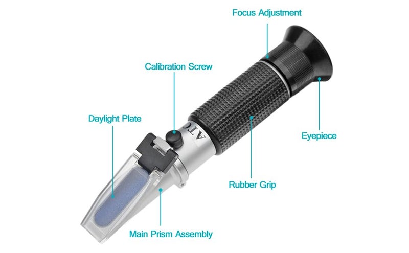 LABART Erma Hand Refractometer 0-50% Brix Professional Grade Optical Hand Held Refractometer, Sugar Type for Syrup, Jelly, Jam Low Volume 0 to 50% Brix Sugar Content Testing Equipment - Image 3