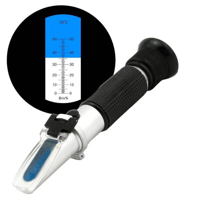 LABART Erma Hand Refractometer 0-50% Brix Professional Grade Optical Hand Held Refractometer, Sugar Type for Syrup, Jelly, Jam Low Volume 0 to 50% Brix Sugar Content Testing Equipment - Image 2