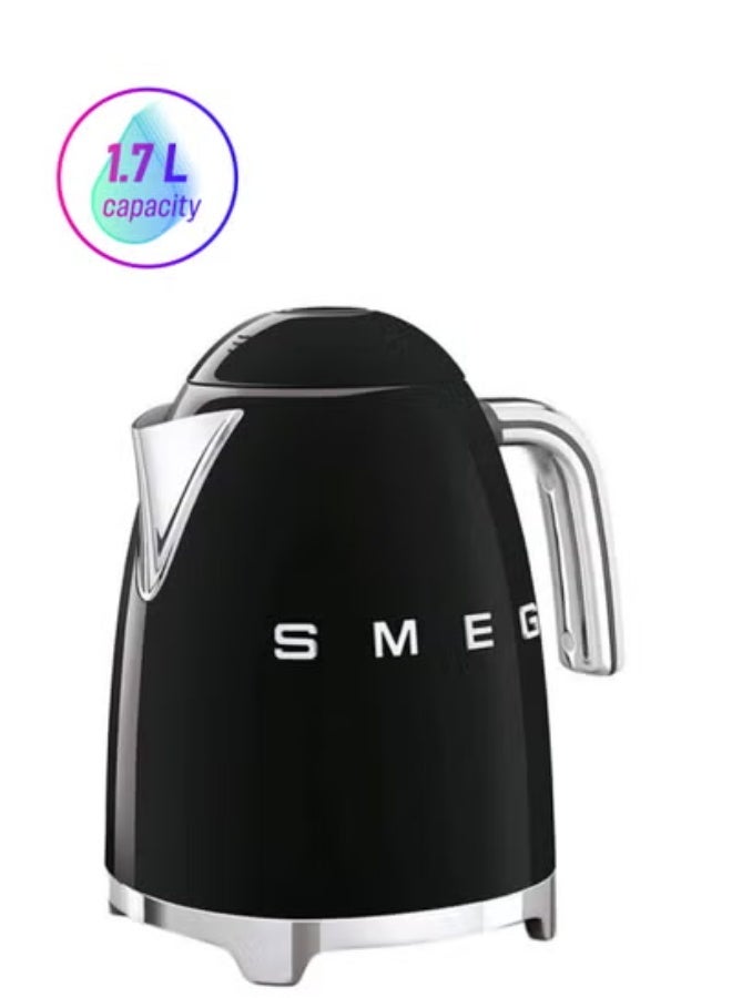 smeg 50's Retro Style Aesthetic Electric Kettle 1.7 L 2400 W KLF03BLEU Black/Silver - Image 1