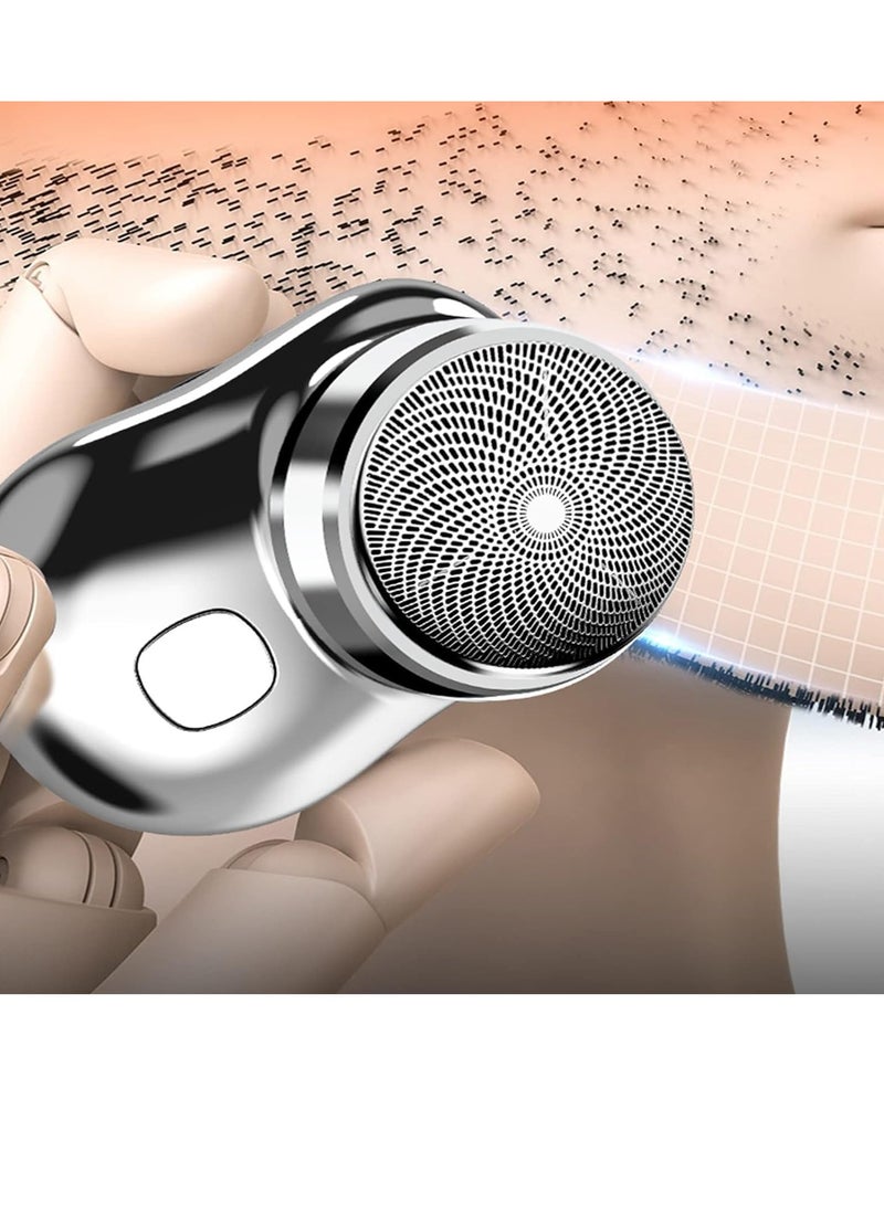 Electric Razor for Men, Newest Mini-Shave Portable Electric Shaver, Pocket Size Portable Shaver Wet and Dry Mens Razor USB Shaver Charging Easy One-Button Use Suitable for Home,Car,Travel - Image 5