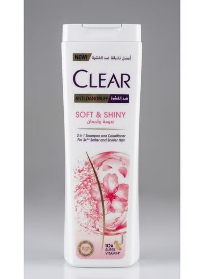 Clear  Anti-Dandruff Shampoo  Soft & Shiny Women's 360ML (Packaging may vary) - Image 1