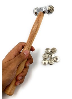 Fozti Fozti Texturing Hammer with 9 Interchangeable Heads for Pattern Creation on Metal Surface Leather Wax Plastic etc for Jewellery Making Model Making Metalsmith Metal Workshops Hobby Crafts  - Image 4