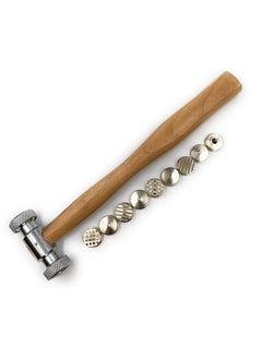 Fozti Fozti Texturing Hammer with 9 Interchangeable Heads for Pattern Creation on Metal Surface Leather Wax Plastic etc for Jewellery Making Model Making Metalsmith Metal Workshops Hobby Crafts  - Image 1