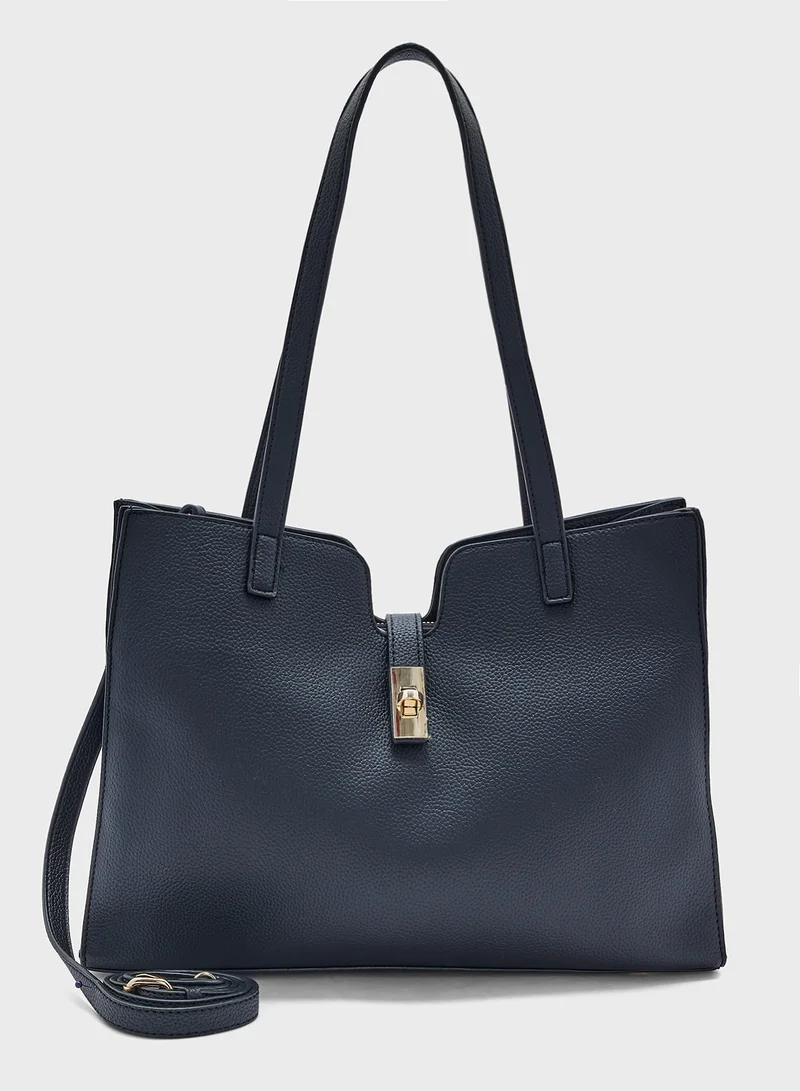ELLA Lock Detail Shopper Bag