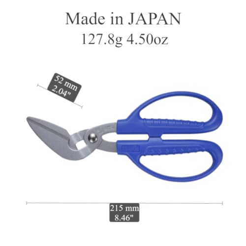 CANARY Metal Cutting Shears Heavy Duty 8.5" [Angled Blade], Tin Snips for Metal Sheet, Japanese Stainless Steel Blade, Made in JAPAN - Image 2