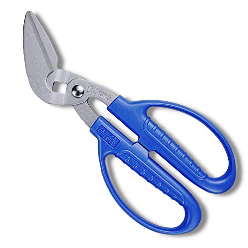 CANARY Metal Cutting Shears Heavy Duty 8.5" [Angled Blade], Tin Snips for Metal Sheet, Japanese Stainless Steel Blade, Made in JAPAN - Image 1
