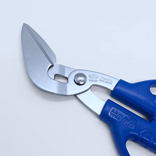 CANARY Metal Cutting Shears Heavy Duty 8.5" [Angled Blade], Tin Snips for Metal Sheet, Japanese Stainless Steel Blade, Made in JAPAN - Image 5