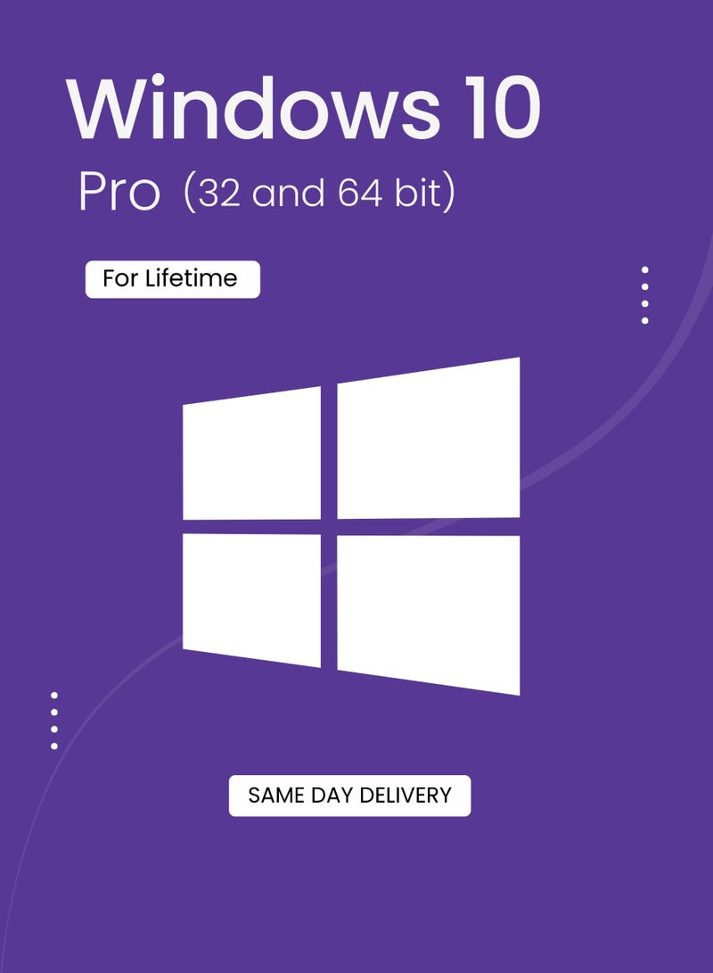 Windows Windows 10 Pro (32 and 64 bit) for Lifetime | Digital License | SAME DAY DELIVERY