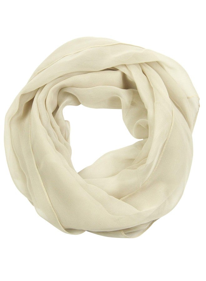 PANTONIGHT Long Chiffon Sheer Scarf For womens (053 plain beige) - Image 4