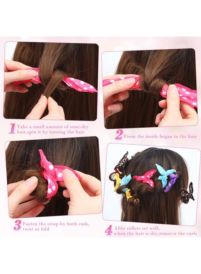 Giegxin 64 Pieces Heatless Sponge Sleep Soft Overnight Hair Curlers Foam Pillow Curlers Diy Night Hair Rollers For Kids Girls Flexible Hair Curling Supplies Polka Dot Leopard - Image 5