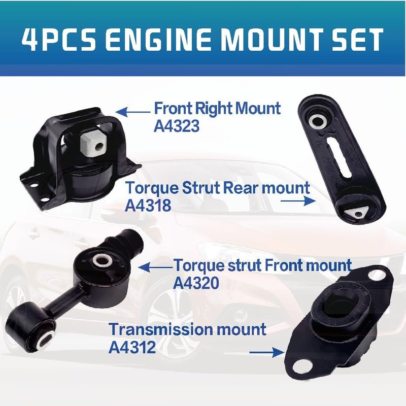 YBDDZH Engine Motor and Transmission Mount Kit for Nissan - Image 3