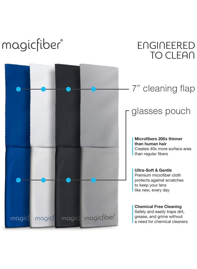 MagicFiber MagicFiber Glasses Case Soft (4-pack) - Sunglasses Pouch - Soft Glasses Pouch - Works as Glasses & Eyeglass Cleaner  - Image 5