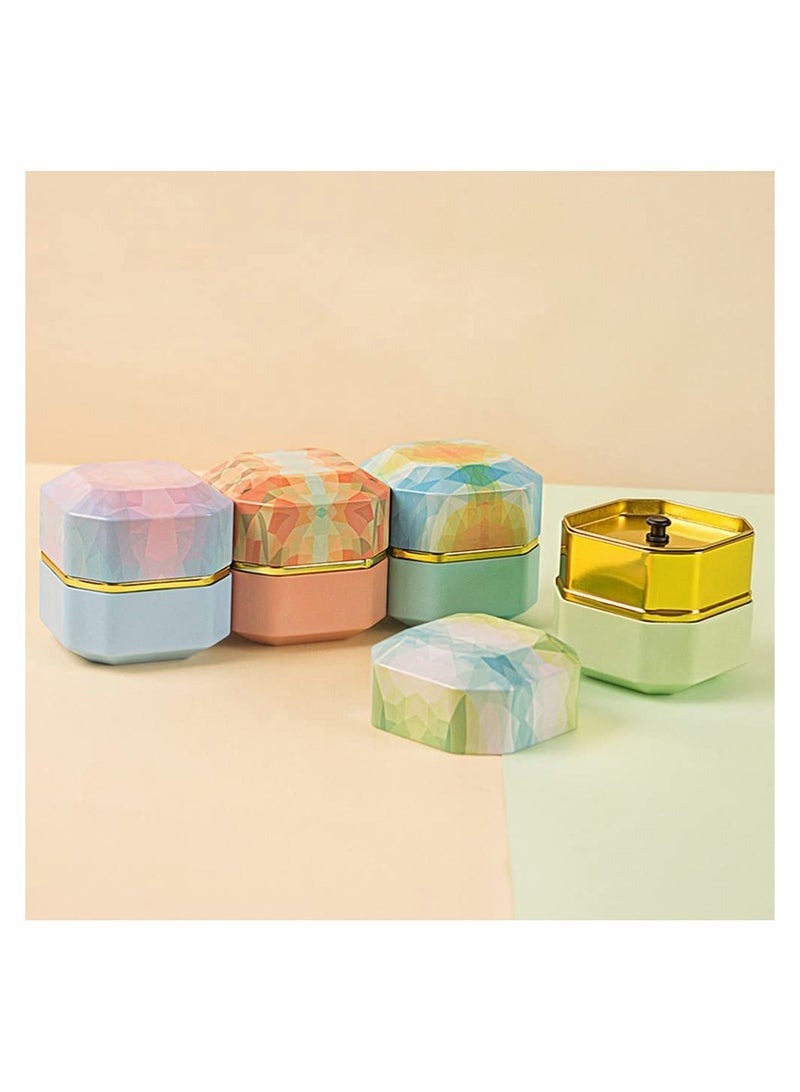 KASTWAVE 4 Pcs Mini Tea Tins Tea Storage Containers Coffee Tins Gift Candy Cans Food Storage Container for Tea Coffee Candy Chocolate Sugar Spices - Image 4