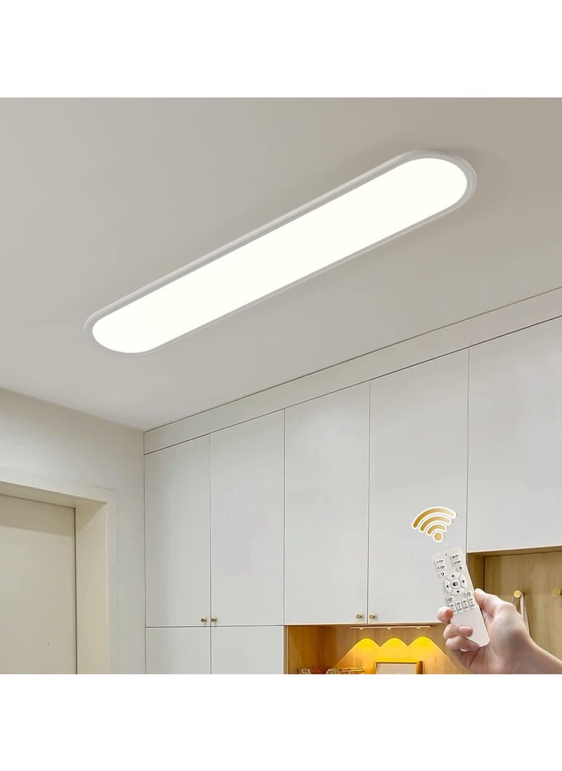 Dimmable Modern LED Ceiling Light, 100cm Full Spectrum Long Ceiling Lamps, 3000-6500K Ultra Thin Low Profile Flush Mount Light Fixture for Bedroom Kitchen Closet Hallway Office, White/48W - pzsku/Z1DB042F7C18E0AF47932Z/45/_/1727596365/62ca0705-3ec3-46e7-a87d-eefdb6e203b8