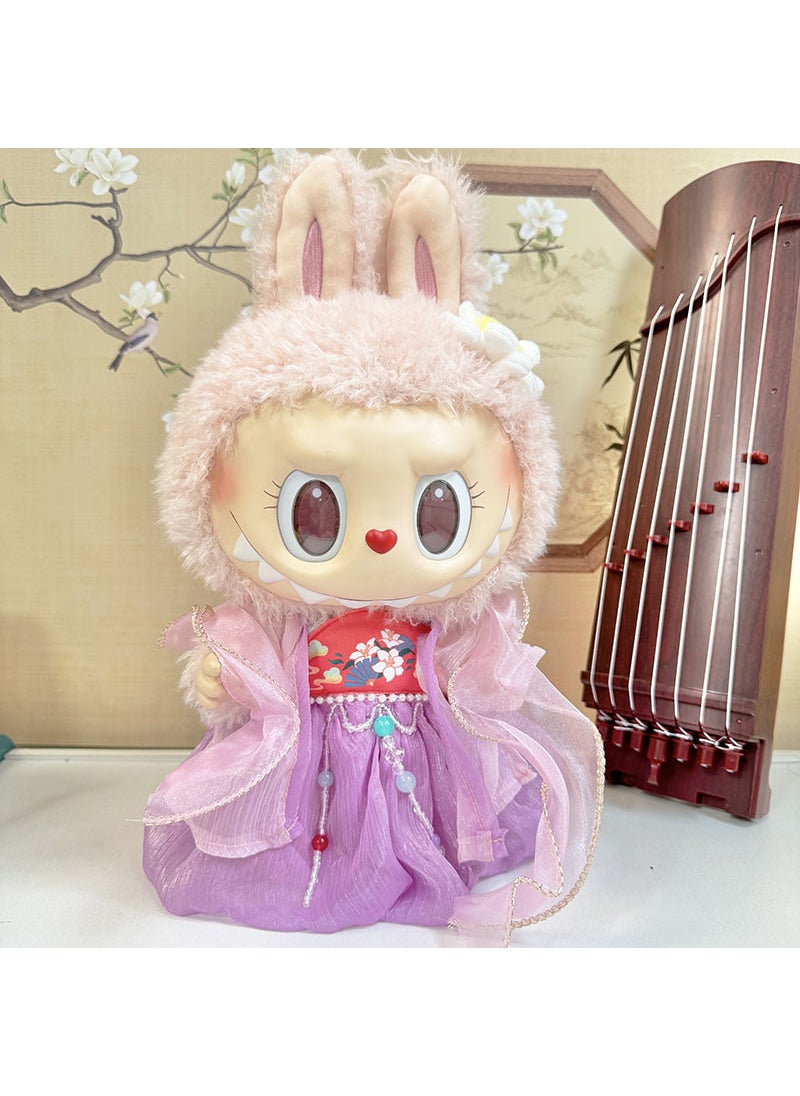 Labubu Time To Chill Doll Clothes 38cm Rubber Plastic Plush Doll Clothes Replacement Chinese Mainland Origin Home Decor Mini Mod S size purple tube top han dynasty 