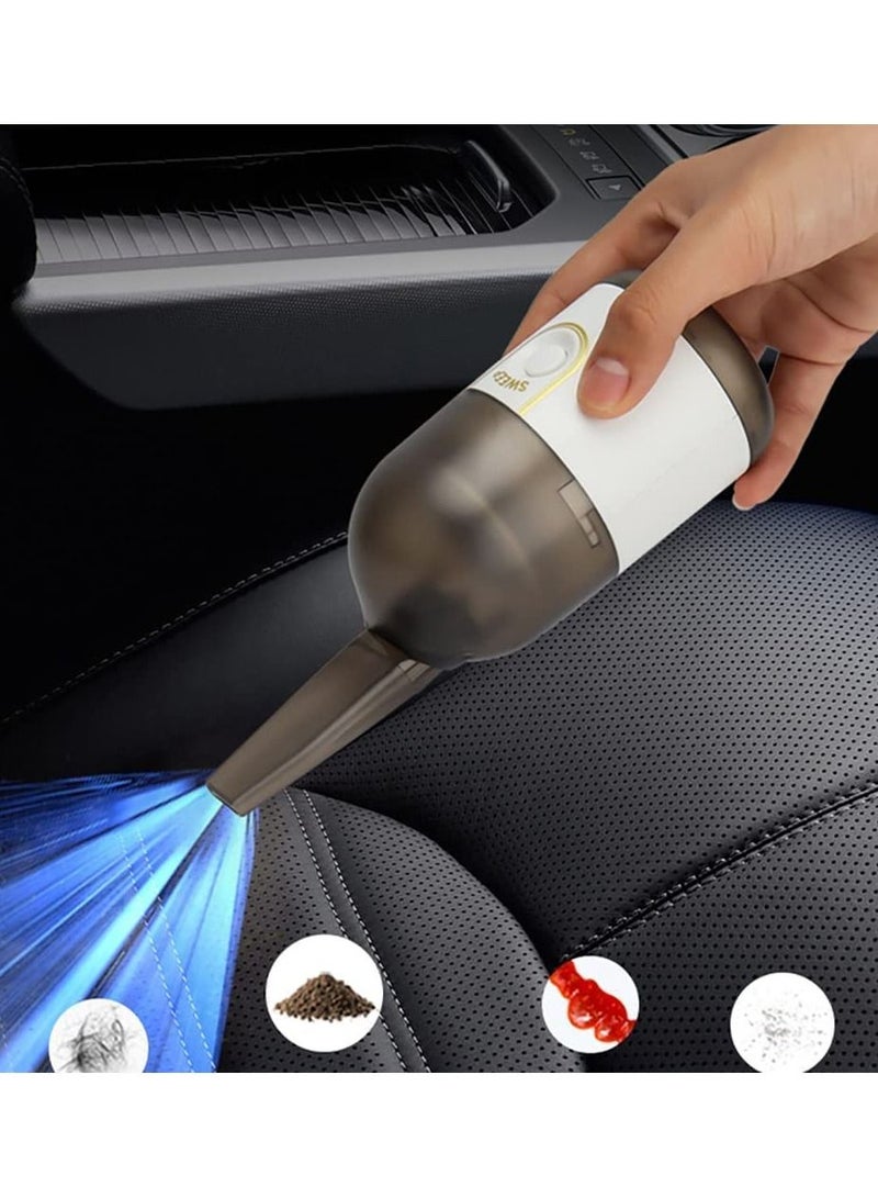 Desktop Mini Vacuum Cleaner Portable Handheld Cleaning Machine Office Vehicle Home Wireless Desk Vacuum Cleaner, Upgraded Mini Desktop Vacuum Cleaner (Black) - Image 3