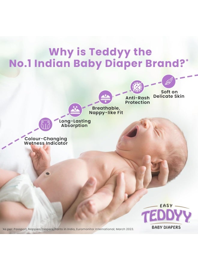 TEDDYY Easy Baby L Size Diaper Tape Style |60 Count (Large) | 9-13 kgs (Pack of 2) | Quick Absorbency | Extra Super Soft | Anti - Bacterial | Wetness Indicator with Adjustable Grip Tapes - Image 3