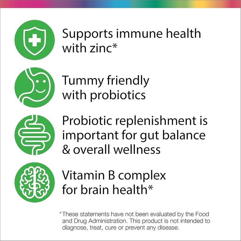 Rainbow Light Kids One Multivitamin Chewable Multivitamin for Kids Provides Healthy Growth and Immune Support With Vitamin C Zinc  B Complex Vegetarian and Gluten Free Fruit Punch 90 Count - Image 5