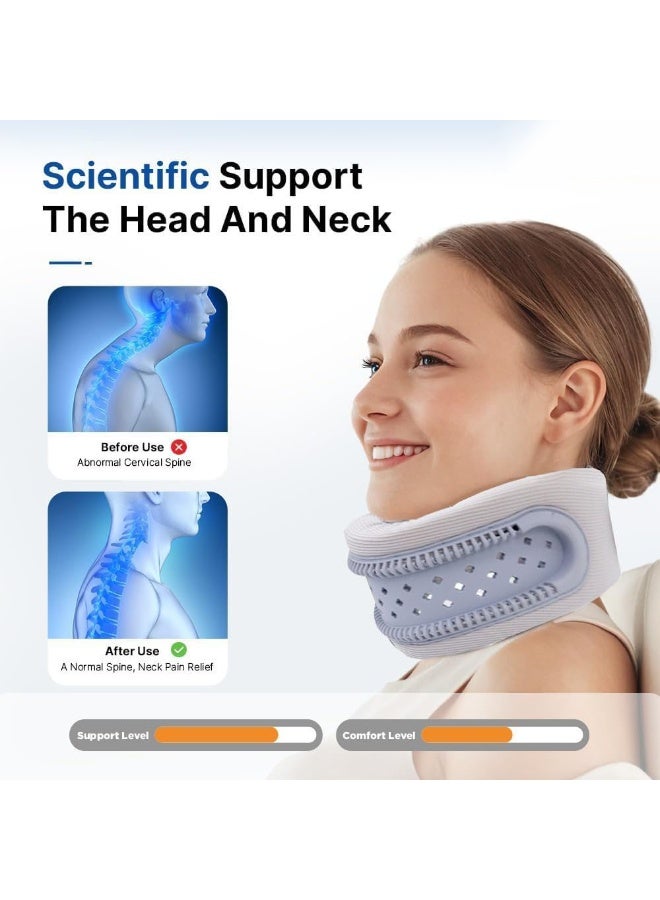 Neck Collar, Soft Foam Neck Brace for Neck Pain Relief and Support,Adjustable Neck Brace Keeps Vertebrae Stable and Aligned - Image 3