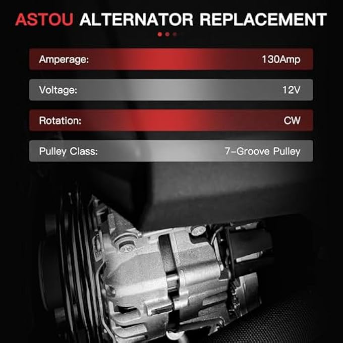ASTOU Alternator Stable High Output Fit for 2008-2012 for Honda for Accord (L4 2.4L Alternator Rebuild Kit Replace 11390 - Image 2