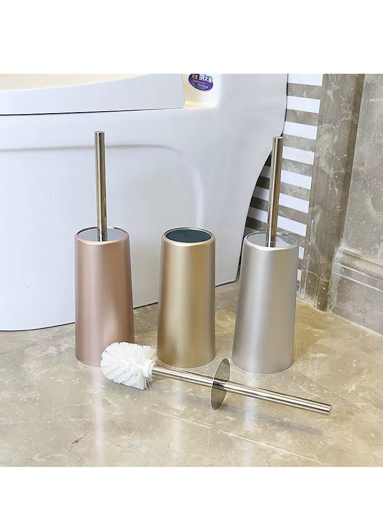 فرشاة المرحاض والحامل ، فرشاة المرحاض مع مقبض طويل من الفولاذ المقاوم للصدأ 304 ، فرشاة وعاء المرحاض للحمام المرحاض ، أنيقة ودائمة (الذهب) - Image 2