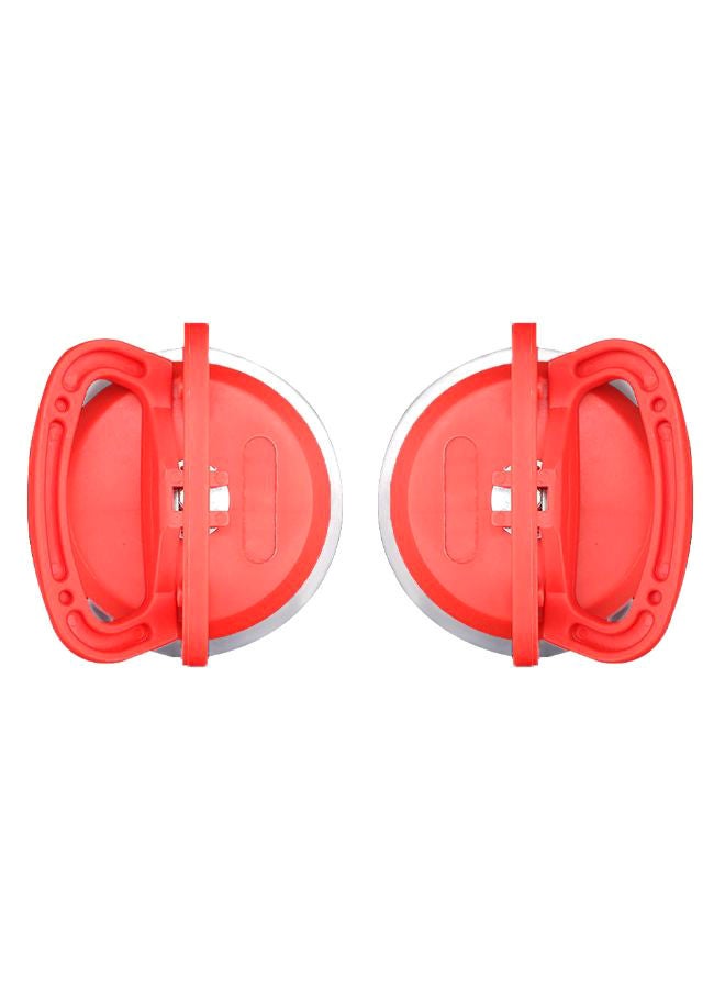 نيبمينينت زوج من أدوات الامتصاص مزدوجة المقابض لتسوية البلاط أحمر/فضي 13X12X23سنتيمتر