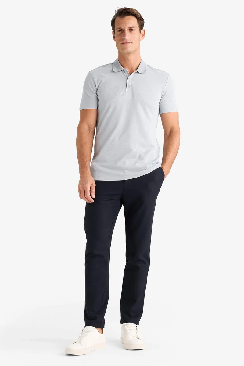 DeFacto Slim Fit Short Sleeve Cotton Basic Polo Shirt