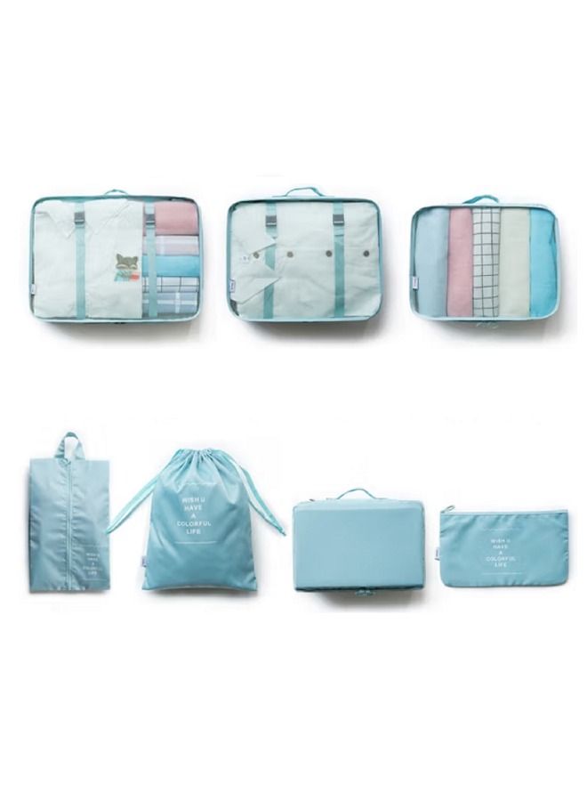 7Pcs  Bag Organizer Packing Cubes Set Storage Bag with Shoe Bag Electronics Bag Underwear Bag for Travel  Bag - Image 1