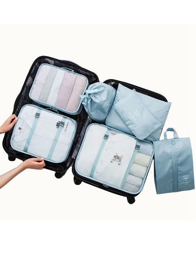 7Pcs  Bag Organizer Packing Cubes Set Storage Bag with Shoe Bag Electronics Bag Underwear Bag for Travel  Bag - Image 5