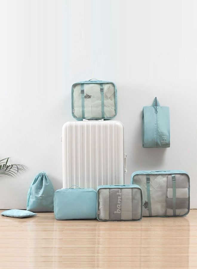 7Pcs  Bag Organizer Packing Cubes Set Storage Bag with Shoe Bag Electronics Bag Underwear Bag for Travel  Bag - Image 2