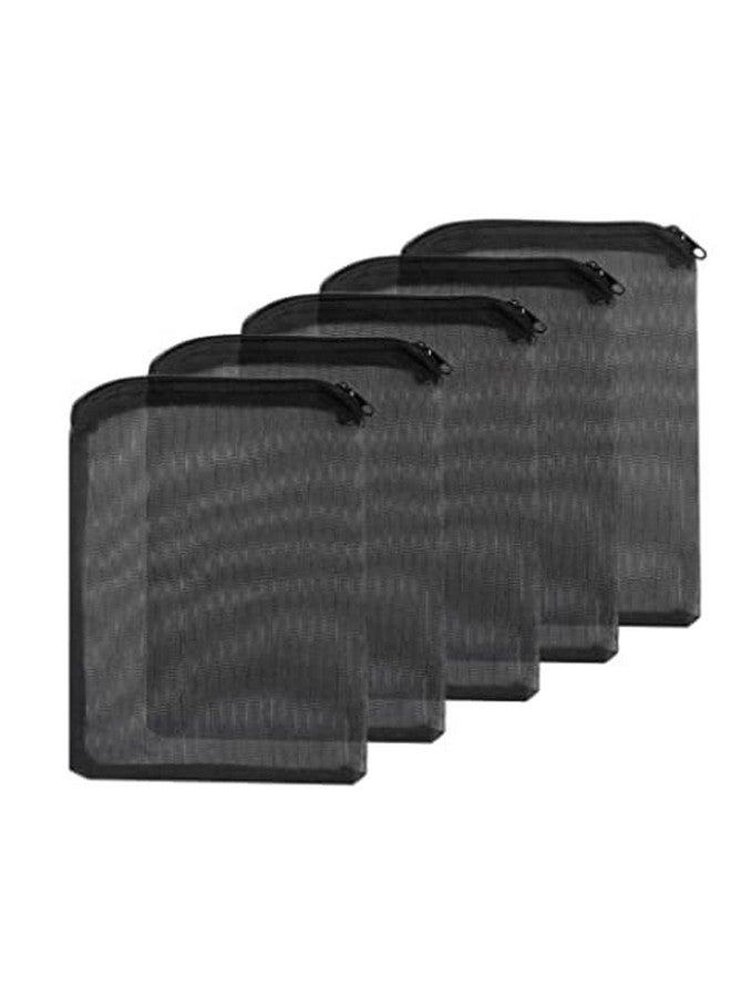 VAYINATO Media Bags For Aquarium Tank Filter With Zipper, 5 Pcs - Fish Tank Filter Media Mesh Bags - For Activated Carbon, Biospheres, Ceramic Rings (Black) By Petzlifeworld - Image 1